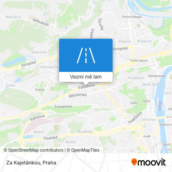 Za Kajetánkou mapa