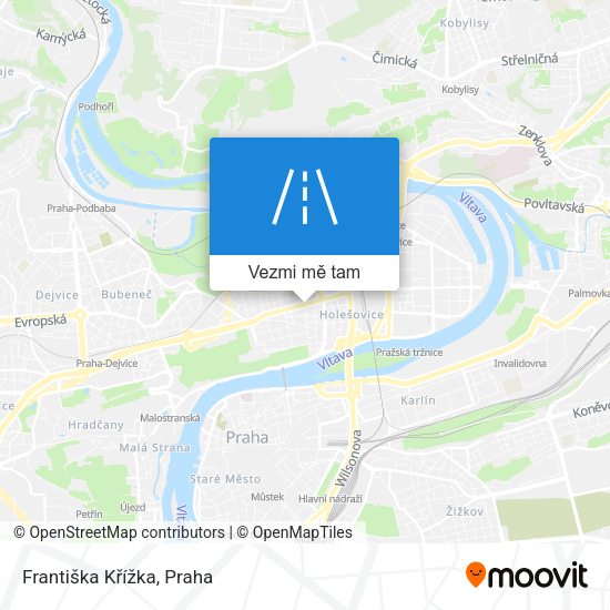 Františka Křížka mapa