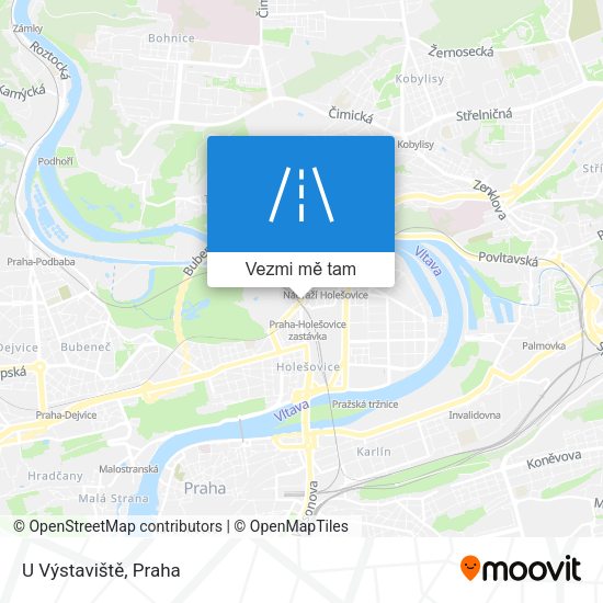 U Výstaviště mapa