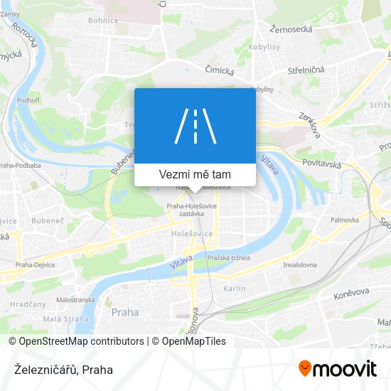 Železničářů mapa