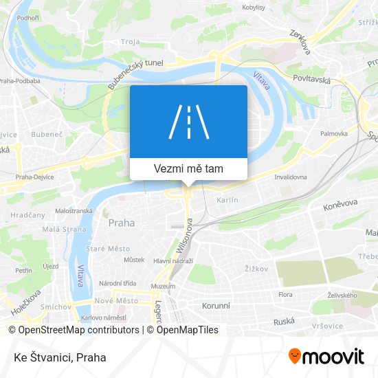 Ke Štvanici mapa