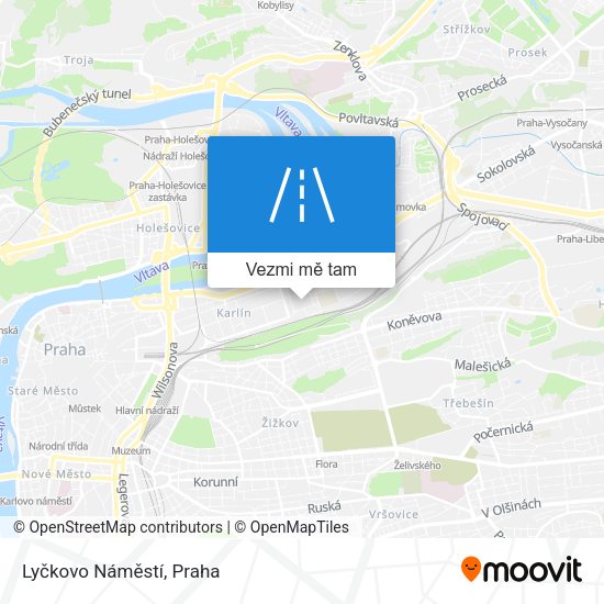 Lyčkovo Náměstí mapa