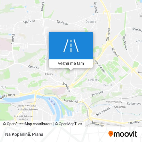 Na Kopanině mapa