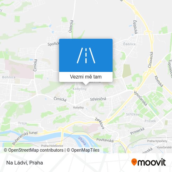 Na Ládví mapa