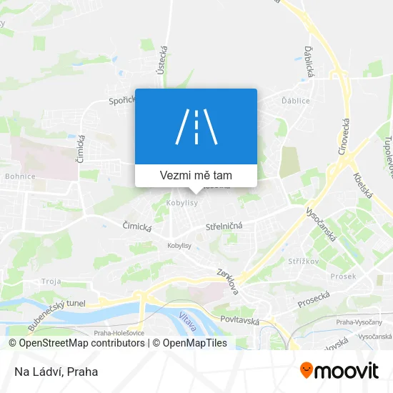 Na Ládví mapa