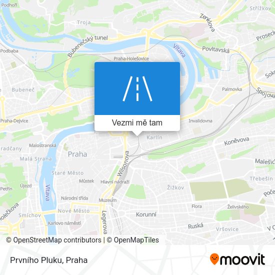 Prvního Pluku mapa