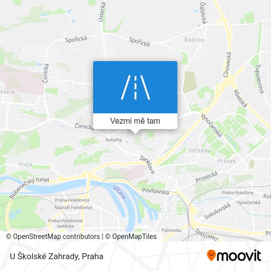 U Školské Zahrady mapa