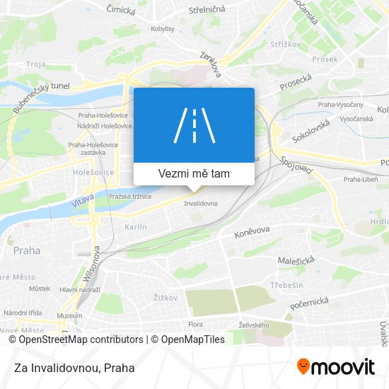 Za Invalidovnou mapa