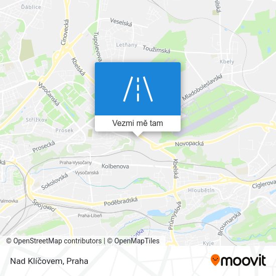Nad Klíčovem mapa