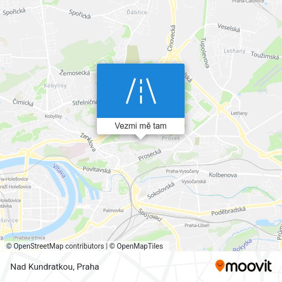 Nad Kundratkou mapa
