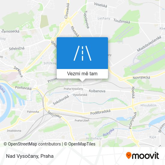 Nad Vysočany mapa