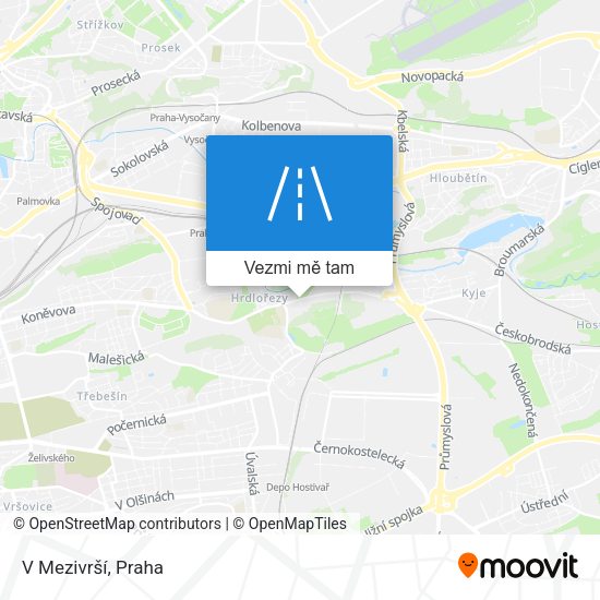V Mezivrší mapa
