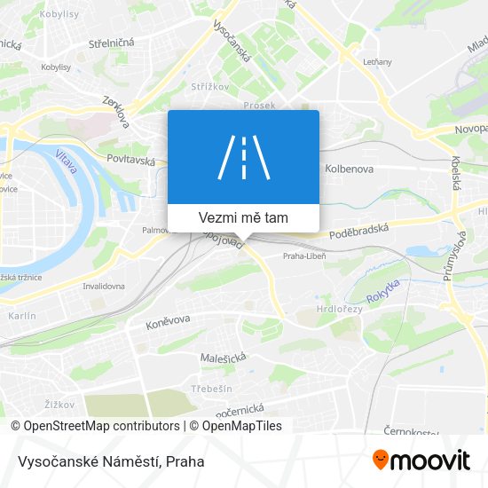 Vysočanské Náměstí mapa