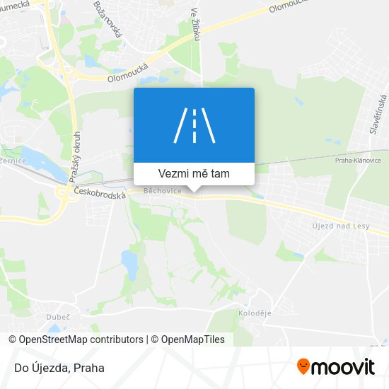 Do Újezda mapa
