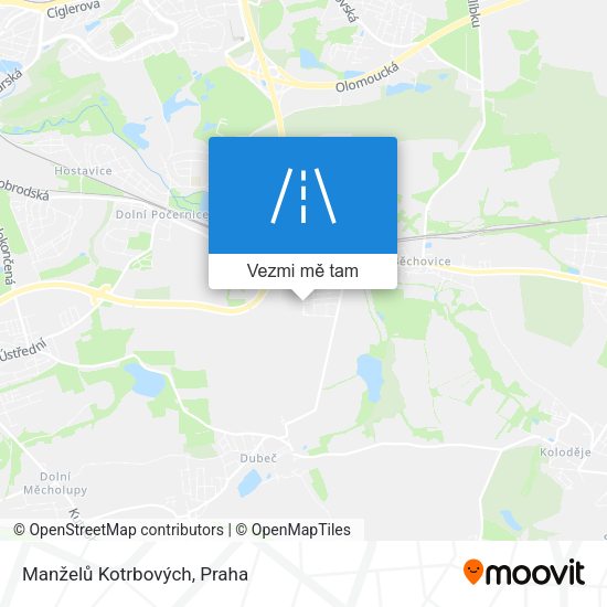 Manželů Kotrbových mapa