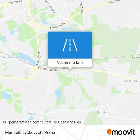 Manželů Lyčkových mapa