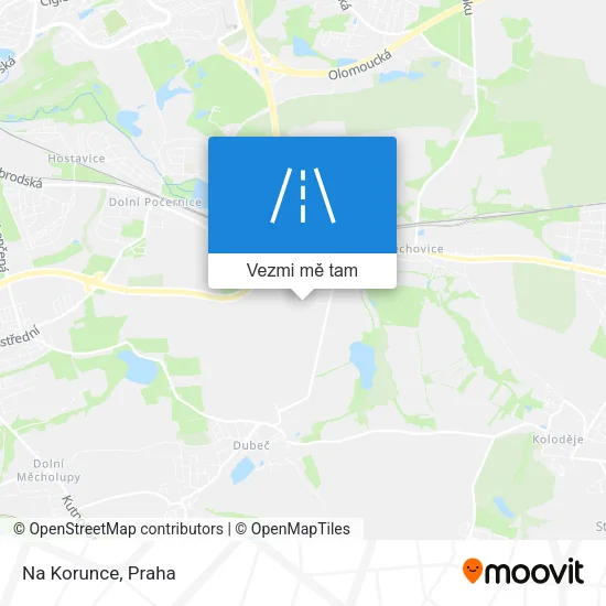 Na Korunce mapa