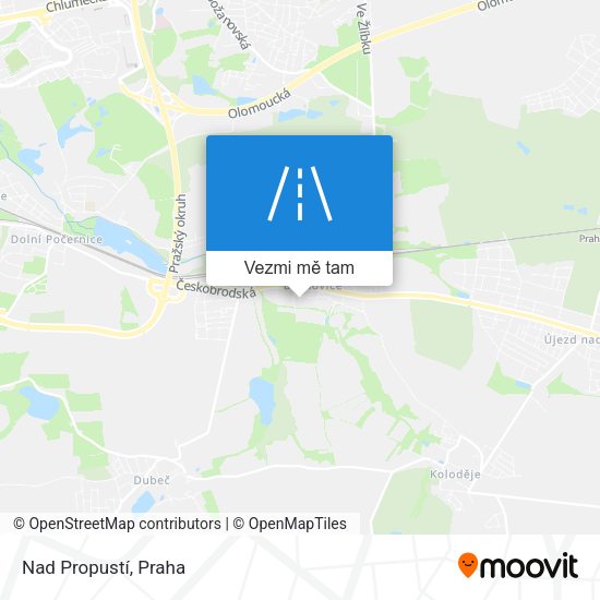 Nad Propustí mapa