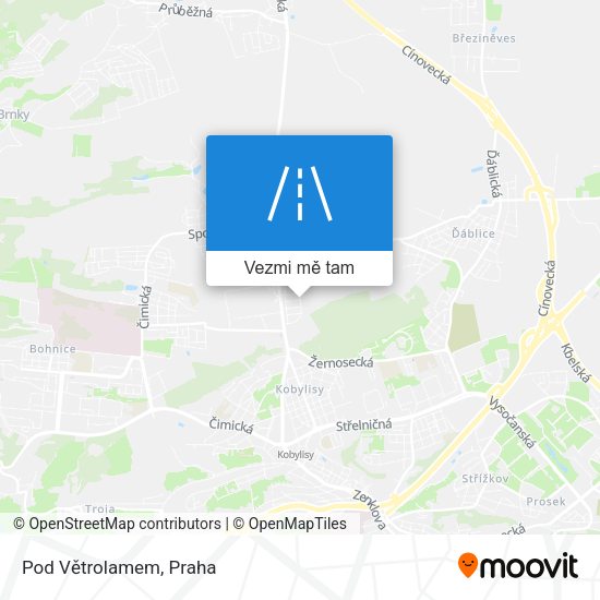 Pod Větrolamem mapa