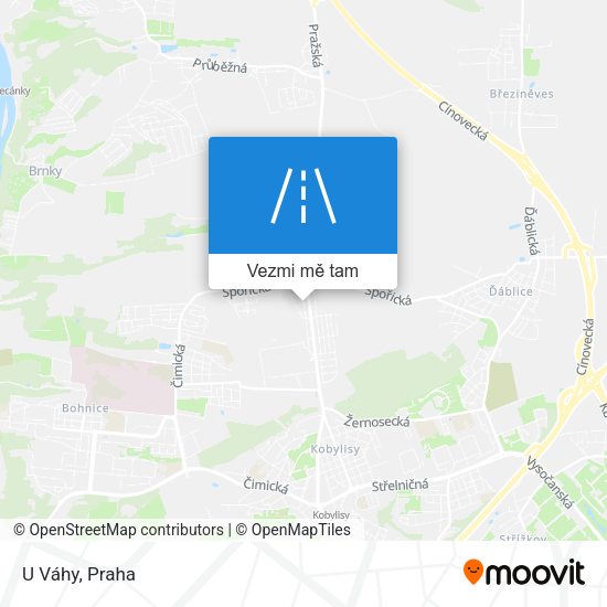 U Váhy mapa