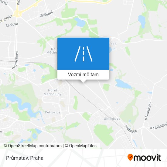 Průmstav mapa