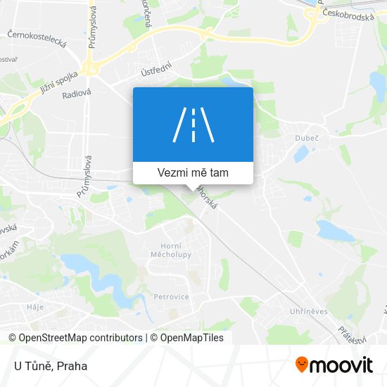 U Tůně mapa