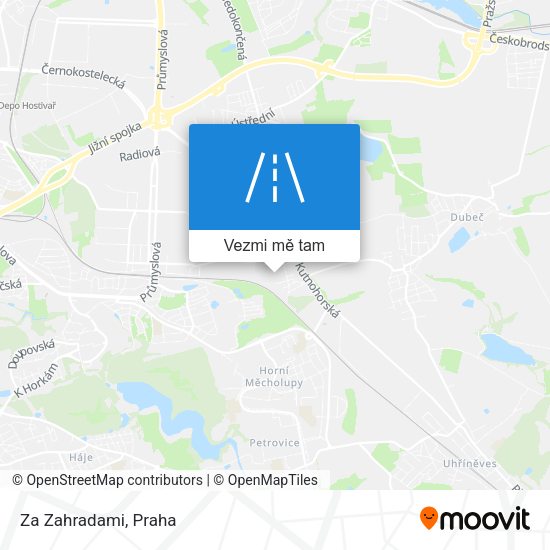 Za Zahradami mapa