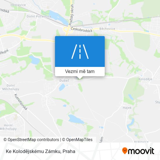Ke Kolodějskému Zámku mapa