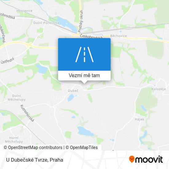 U Dubečské Tvrze mapa