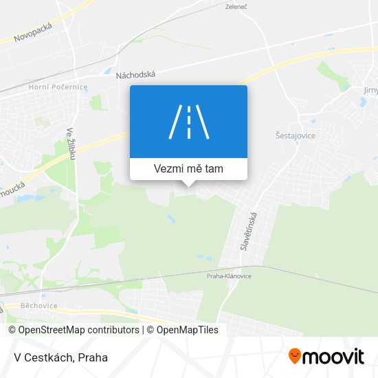 V Cestkách mapa