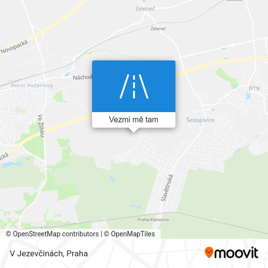 V Jezevčinách mapa