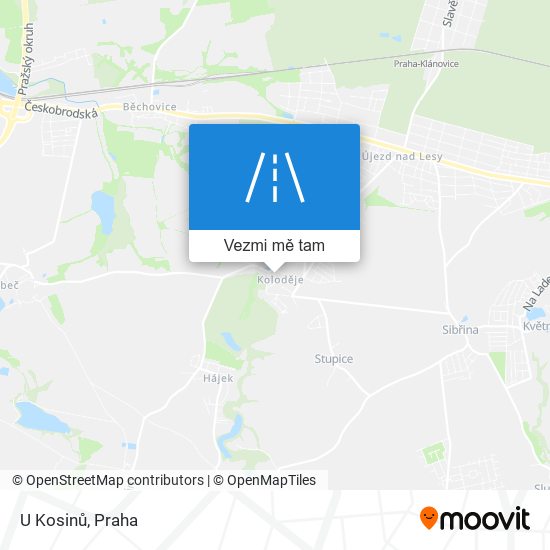 U Kosinů mapa