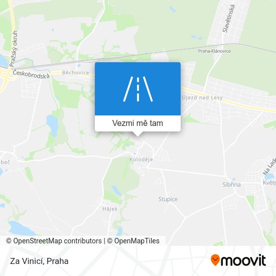 Za Vinicí mapa