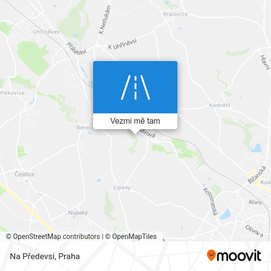 Na Předevsi mapa