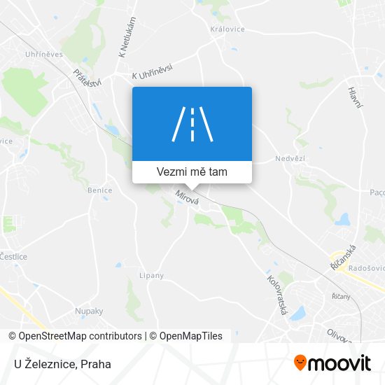 U Železnice mapa