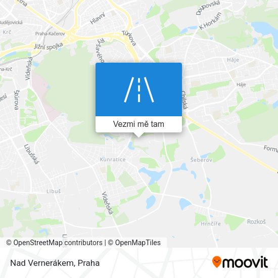 Nad Vernerákem mapa
