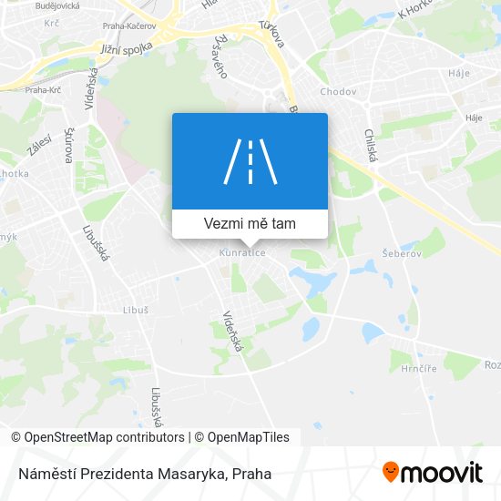 Náměstí Prezidenta Masaryka mapa