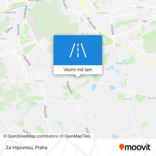 Za Hájovnou mapa