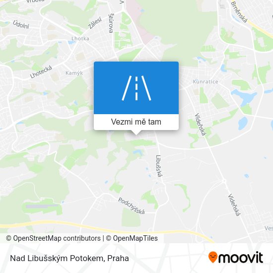 Nad Libušským Potokem mapa