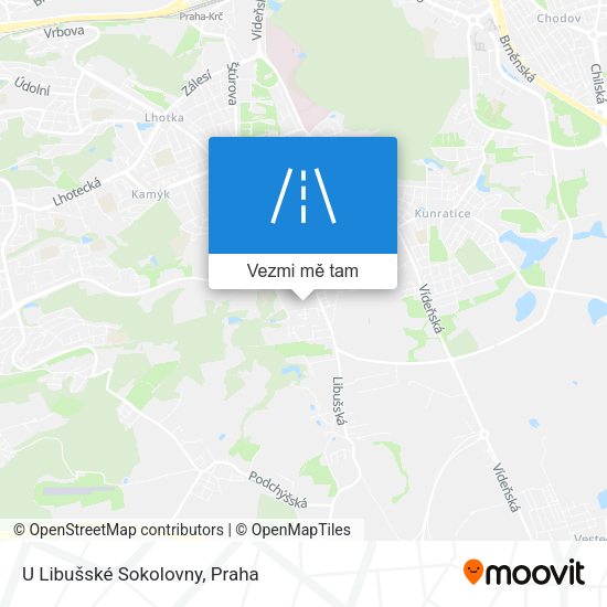 U Libušské Sokolovny mapa