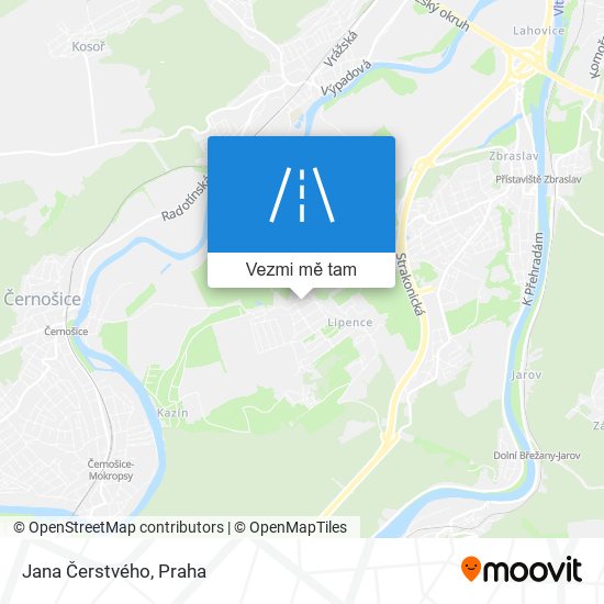 Jana Čerstvého mapa