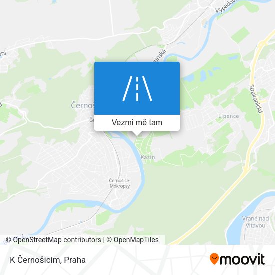 K Černošicím mapa