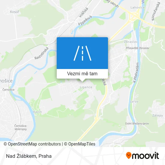 Nad Žlábkem mapa