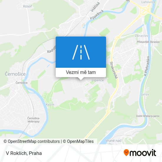 V Roklích mapa