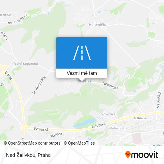 Nad Želivkou mapa