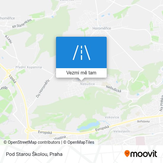 Pod Starou Školou mapa
