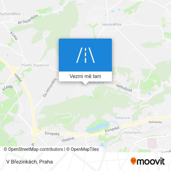 V Březinkách mapa