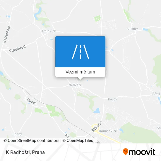 K Radhošti mapa