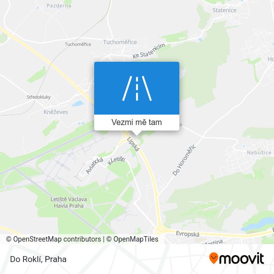 Do Roklí mapa