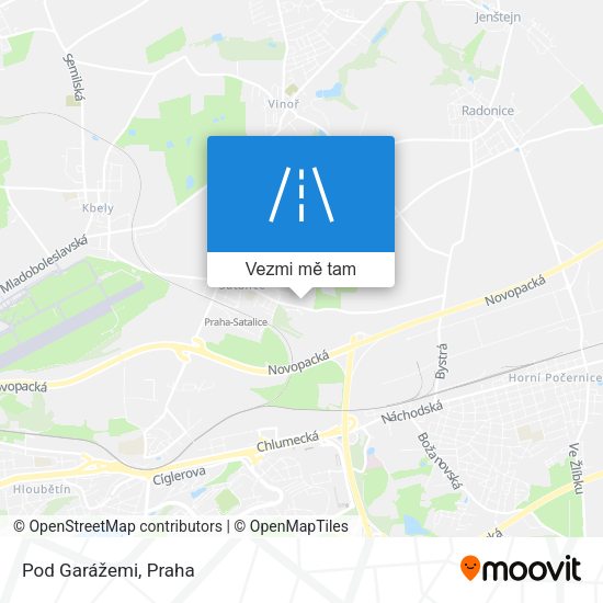 Pod Garážemi mapa